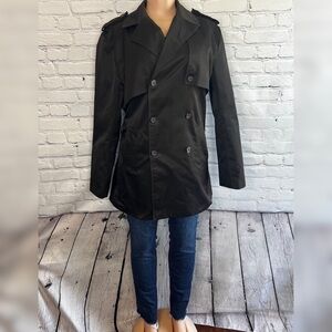 Neil Barret Black Long Sleeve Coat Size 50